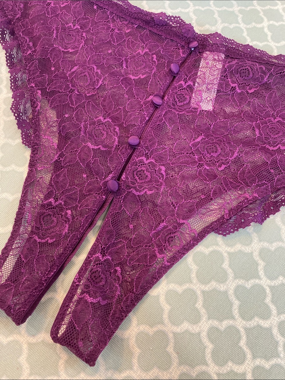 City Chic Fox & Royal Gia Cless Open Gusset Panty Purple 16 - Picture 6 of 10